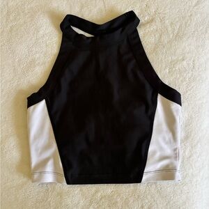 C&C California Black and White Crop Top
